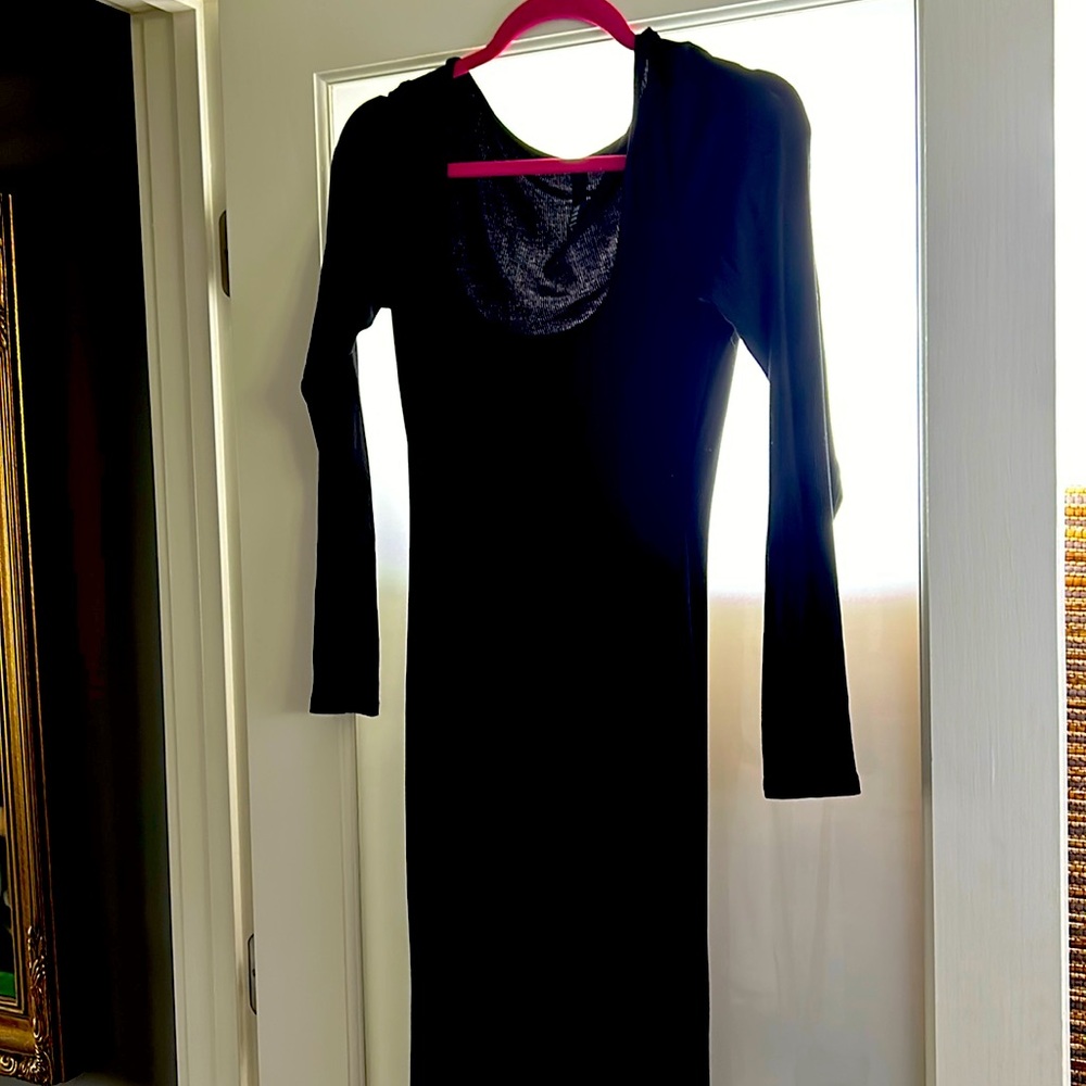 Skims ribbed black dress size large